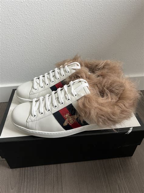 gucci ace fur|gucci clogs for women.